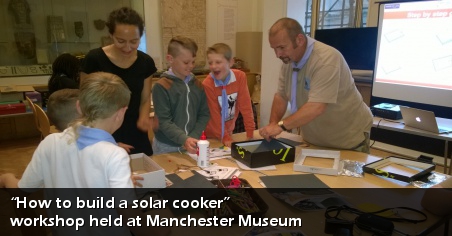“How to build a solar cooker” workshop held at Manchester Museum